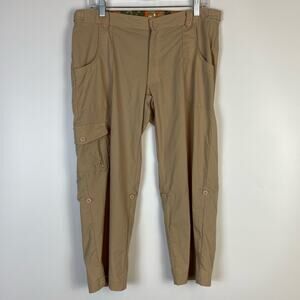 MAGELLAN OUTDOORS CAPRI CARGO NYLON HIKING PANTS TAN SIZE 10